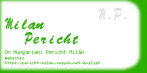 milan pericht business card